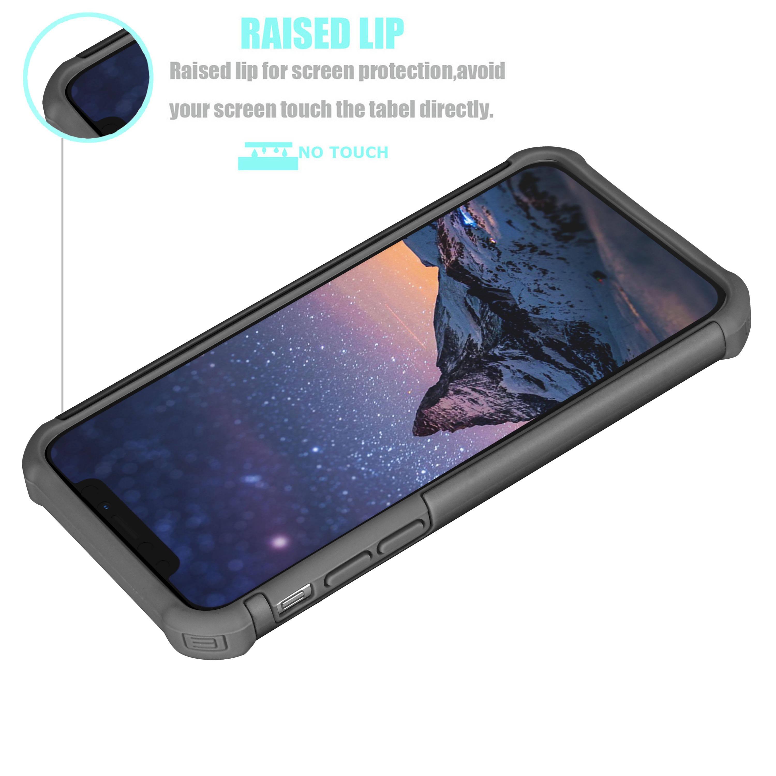 iPhone X Case, iPhone X Cute Case, Tekcoo [Tmajor] Shock Absorbing [Turquoise] Rubber Silicone & Plastic Scratch Resistant Bumper Grip Rugged Hard Cases Cover for Apple iPhone X (5.8 inch)