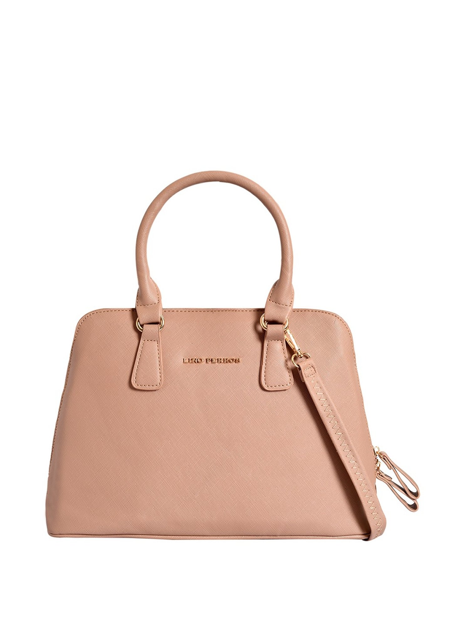 Lino Perros Core Pink Textured Medium Handbag