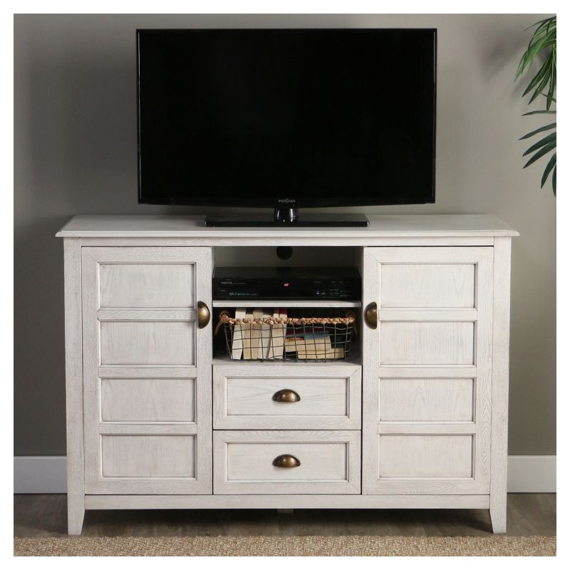 Rustic Chic Console TV Stand for TVs up to 58" White Wash  - Saracina Home