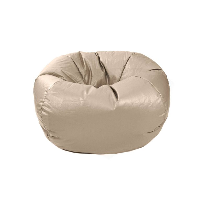 Small Vinyl Bean Bag Chair Khaki - Gold Medal