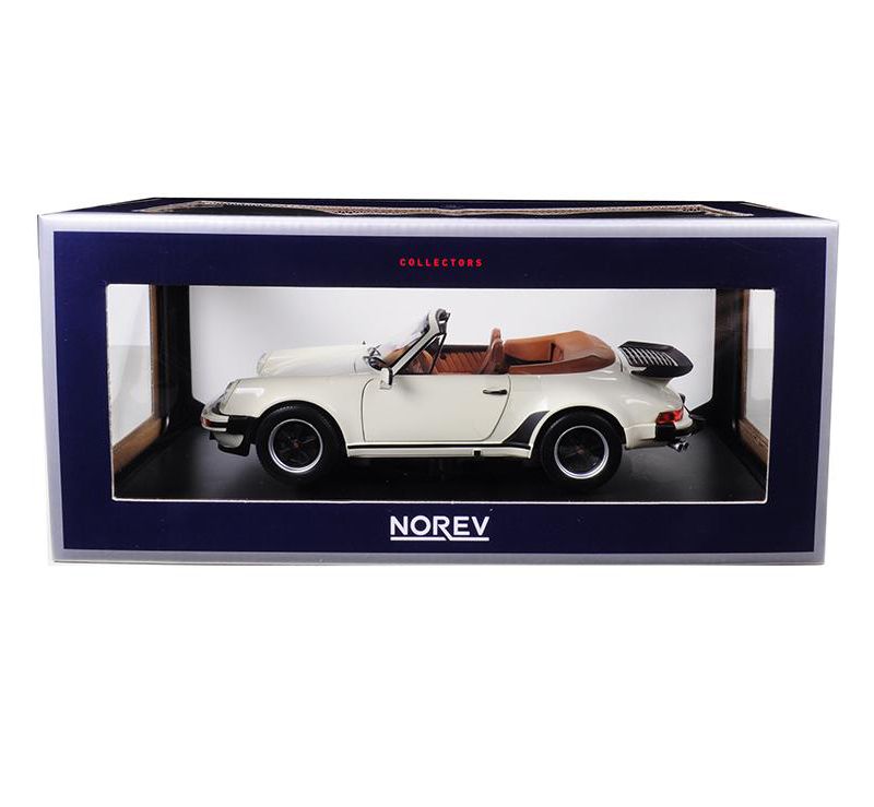 1987 Porsche 911 Turbo Cabriolet Ivory 1/18 Diecast Model Car by Norev