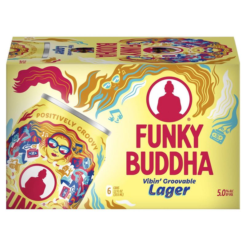 Funky Buddha Vibin' Groovable Lager Beer - 6pk/12 fl oz Cans