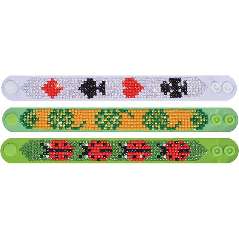 Diamond Dotz Diamond Bracelets Facet Art Kit 1"X9"-Assorted Lucky Lucky 3/Pkg