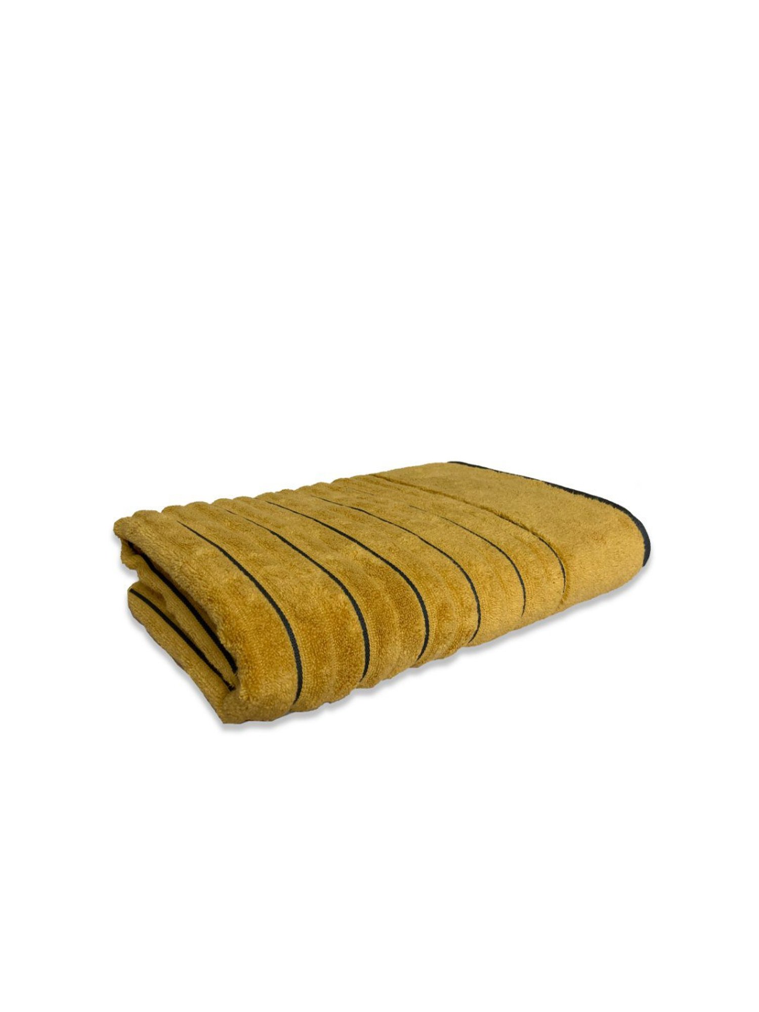Spaces Exotica Striped Mustard 575 GSM Cotton Bath Towel