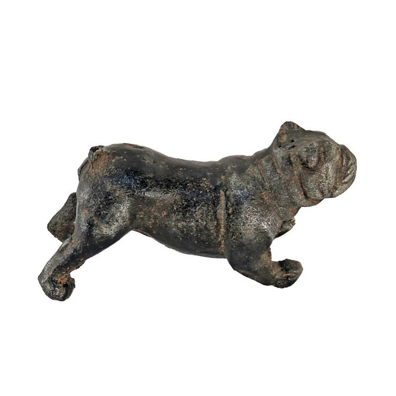 Rustic Distressed Cast Iron Bulldog Figurine - Foreside Home & Garden