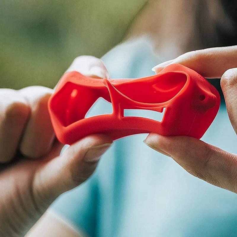 Huaye OSMO Compact Action 4K Waterproof Camera Sport Type-C Cable Protector Lens Hood Cage Compatible with DJI OSMO Action Camera Accessories ( OSMO Action Silicone Rubber Red Case)