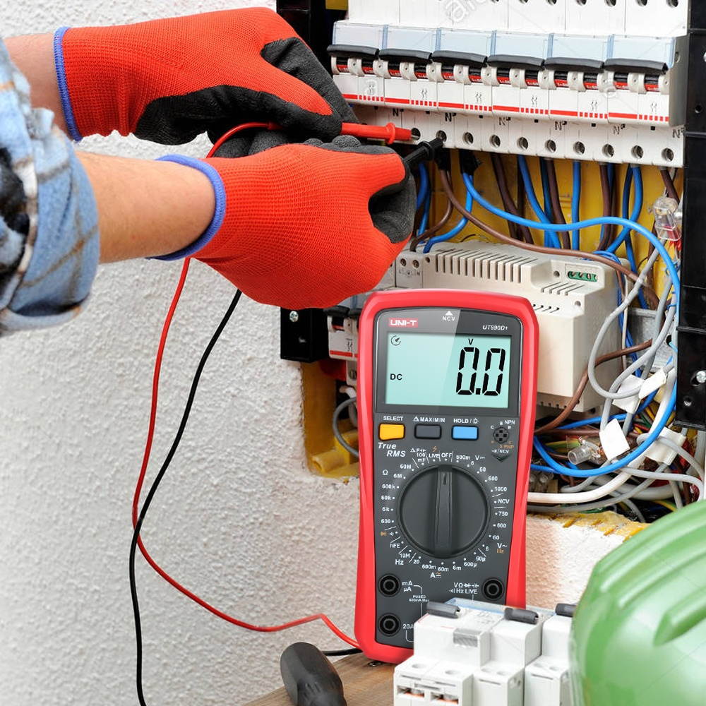 UNI-T UT890D+ Digital Multimeter True RMS Handheld Mini Universal Meter AC DC Voltmeter Ammeter High Accuracy Measure AC/DC Voltage Current Resistance Capacitance Frequency Diode Tester Fire Wire