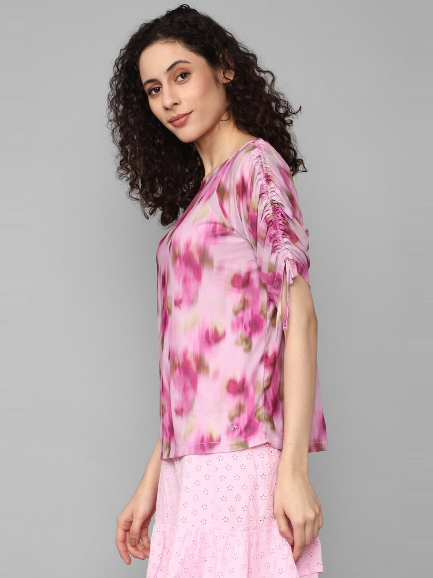 Allen Solly Pink Printed Top