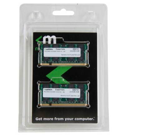 Mushkin Enhanced 8GB (2 x 4GB) Essentials DDR2 PC2-6400 800MHz 200-Pin Laptop Memory Model 996741