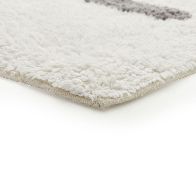 Juvale Personalized Bathroom Rugs with Letter D Initial, Cotton Bath Mat (White, 32 x 20 in)