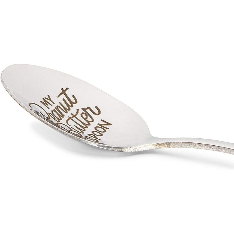 "My Peanut Butter" Spoon Stainless Steel Engraved Spoon Gift, Soup Spoon, Coffee Spoon (7.8 in.)