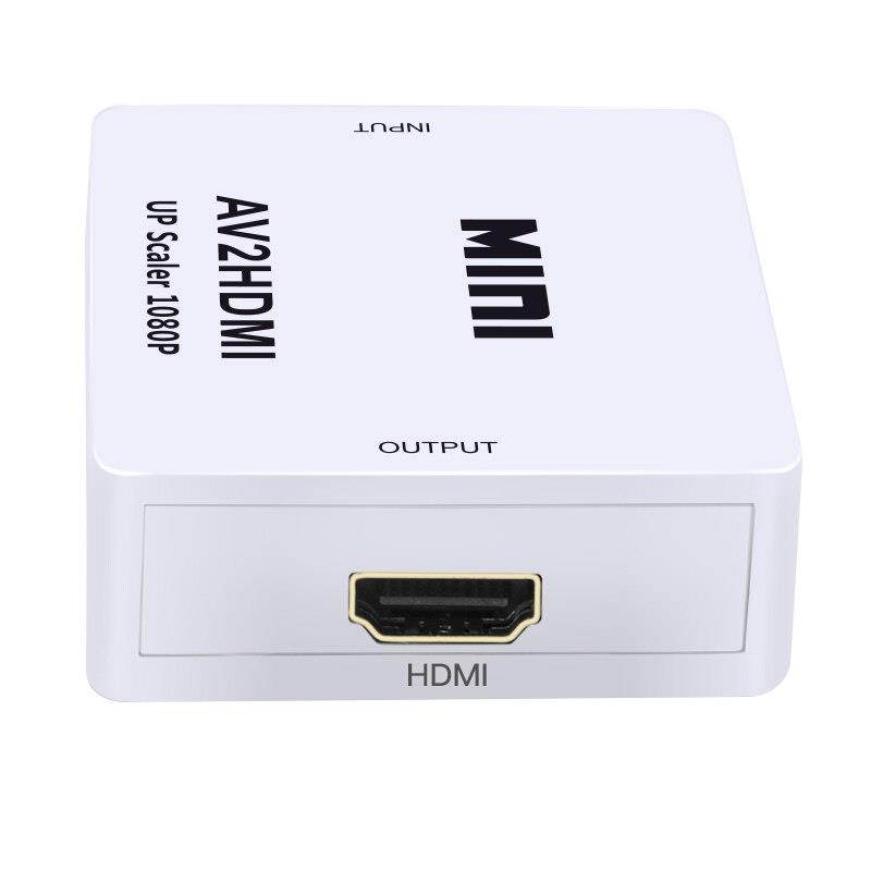 JCKEL Mini AV/RCA/CVBS Jack to a HDMI Scaler 1080P Converter Box AV2HDMI Video Adapter for HDTV TV PS3 PS4 PC DVD Xbox Projector