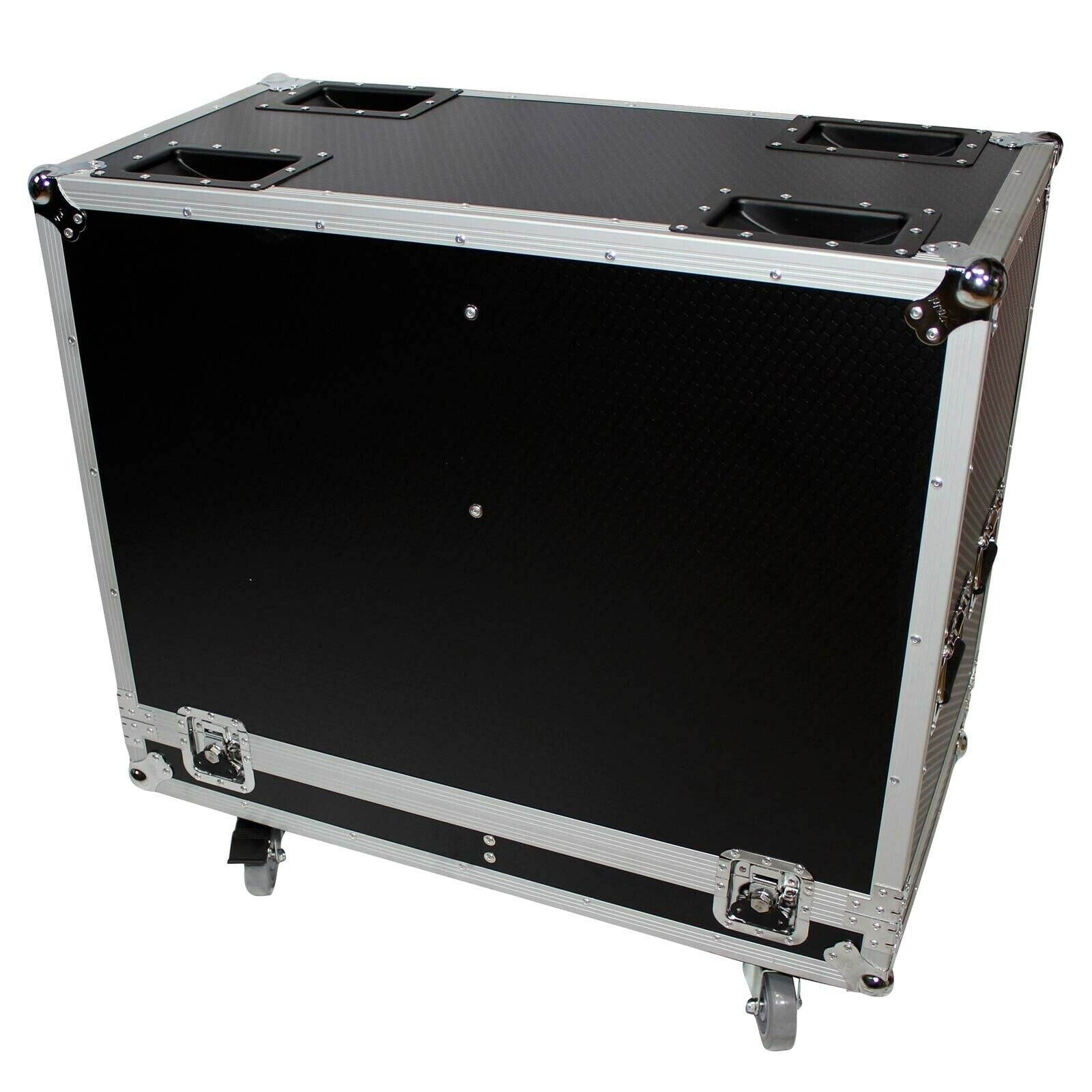 Fits 2x X-RCF-TT25-AX2W II High Definition Two-Way Speaker Flight Case with 4 inch Wheels