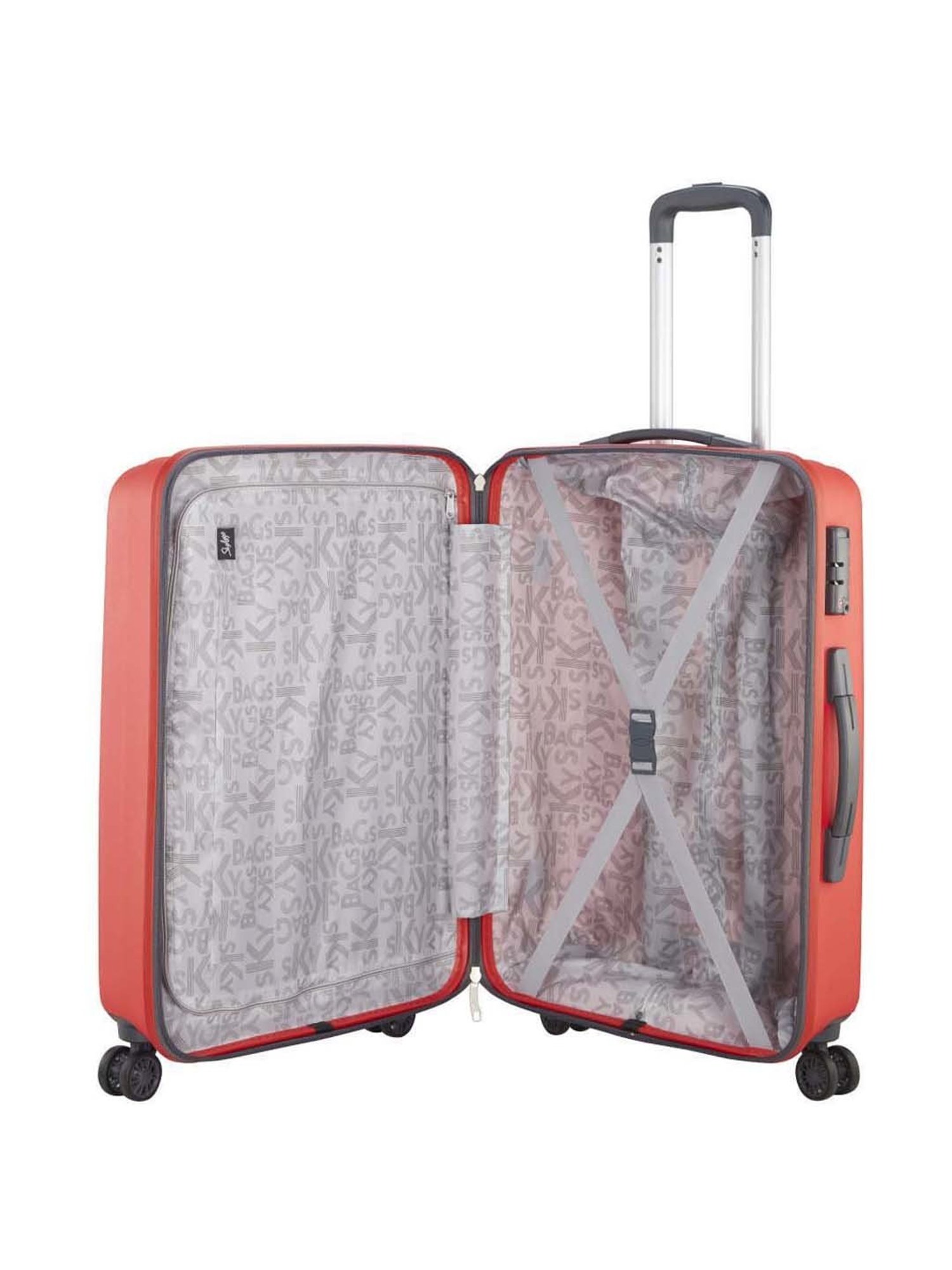 Skybags Salsa Red Solid Hard Medium Trolley Bag - 46 cm