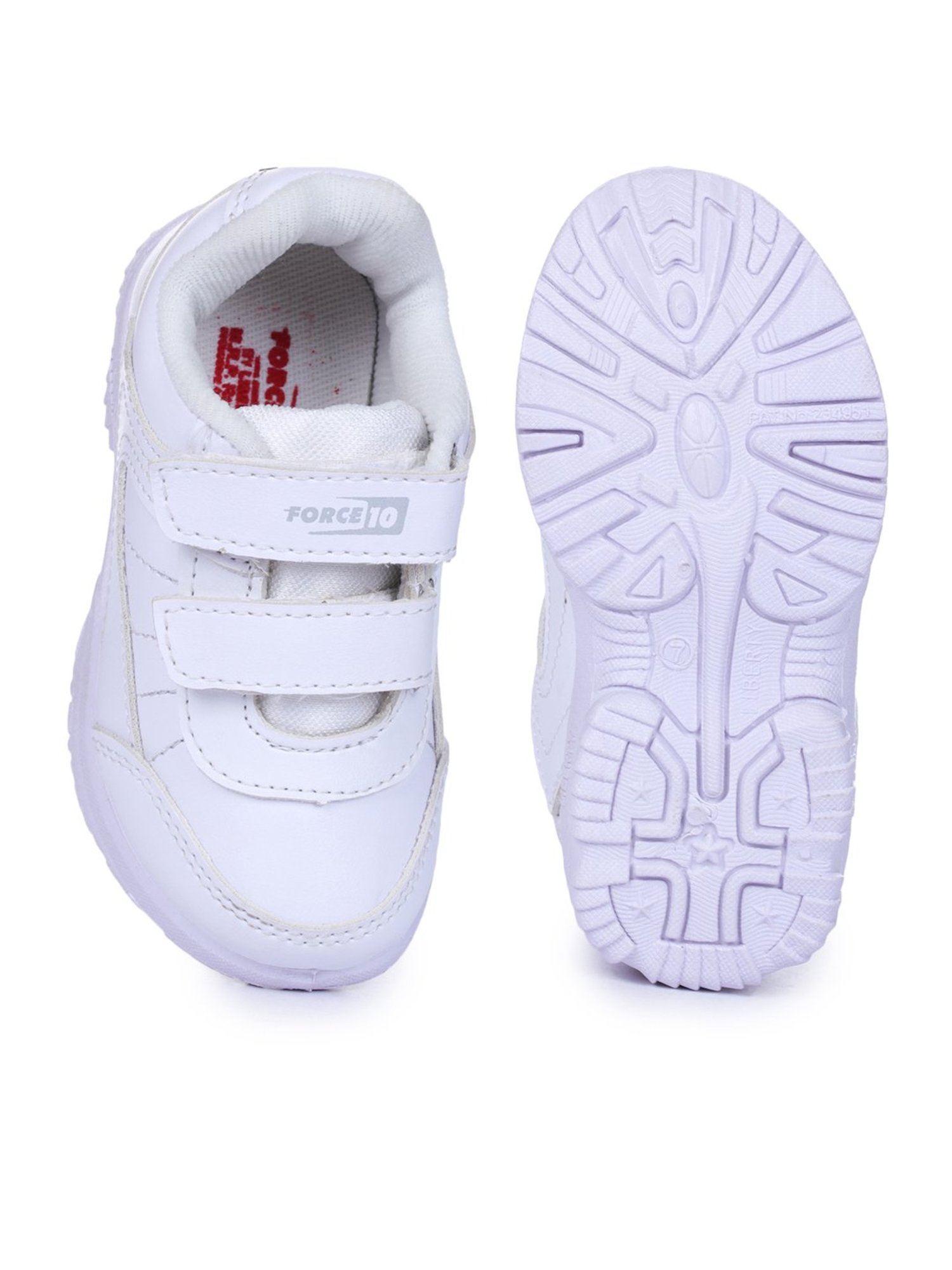 Force 10 By Liberty Kids White School Shoes