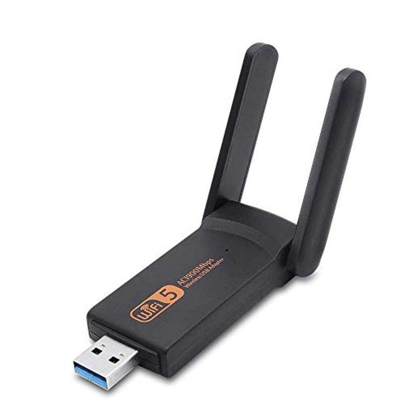 KuWFi USB3.0 WiFi Adapter 1900Mbps Dual Band 2.4Ghz + 5.8Ghz Wi-fi Dongle Computer 802.11AC Network Card with 2 Antennas Hi-Speed (5601AC)