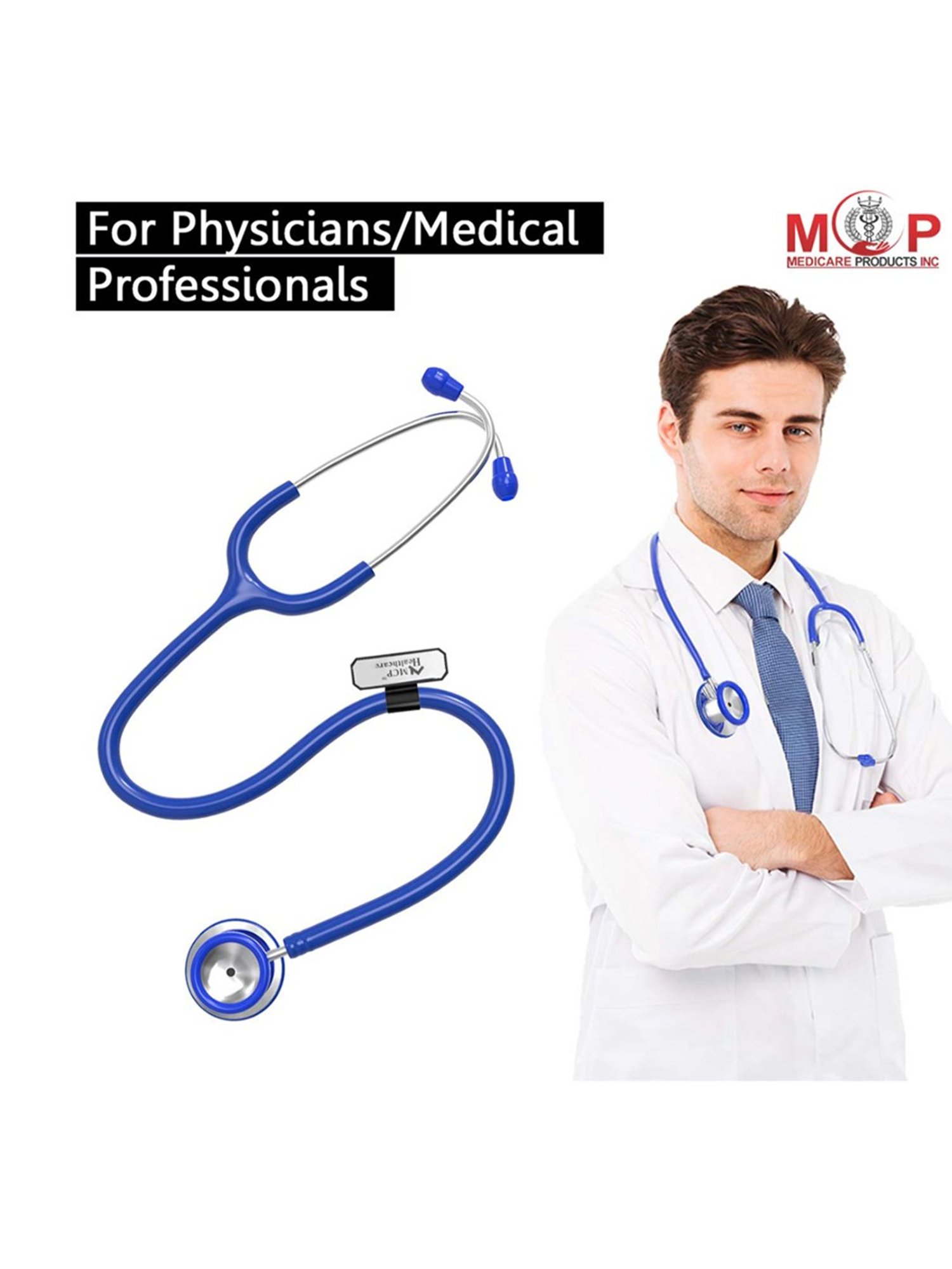 MCP Adult Dual Head Stethoscope (Blue)