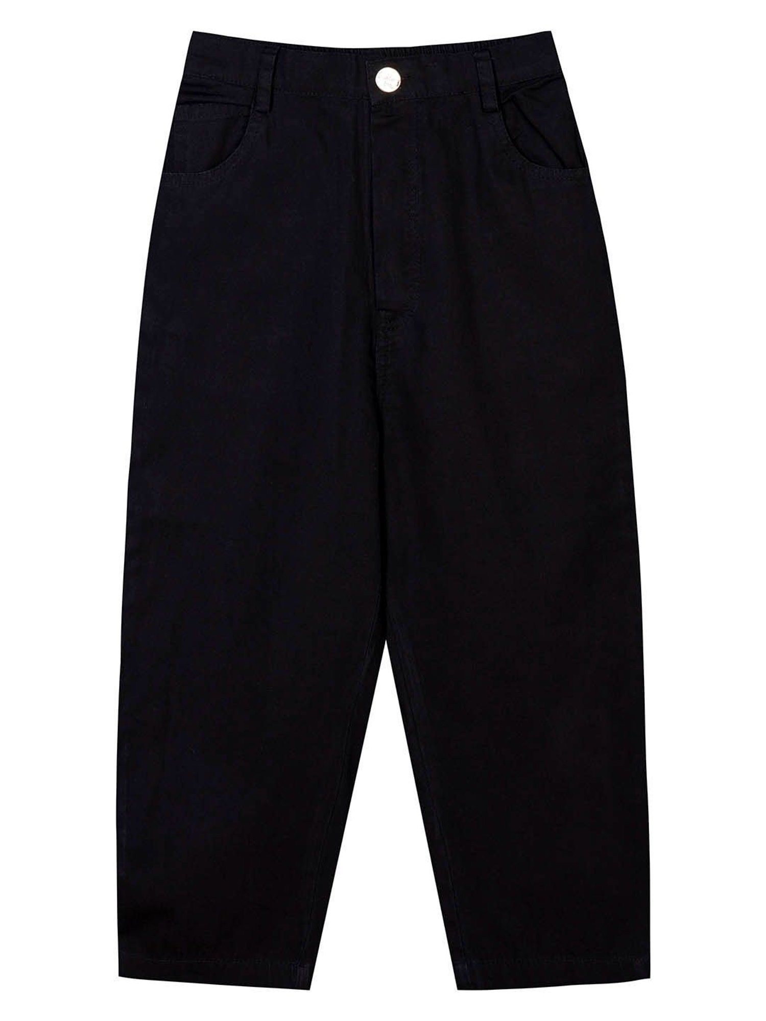 Budding Bees Girls Black Solid Jeans