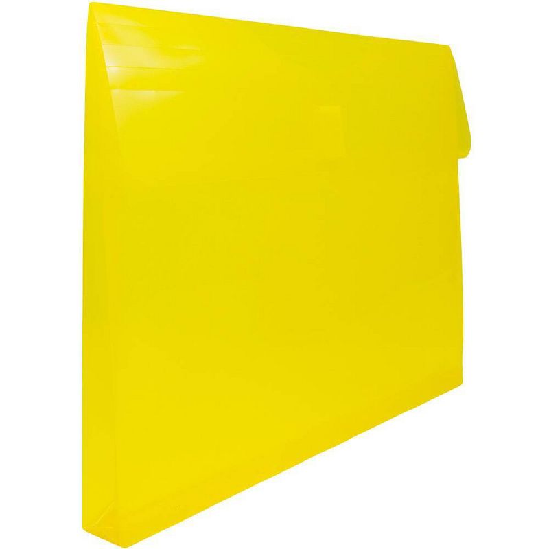 JAM Paper 12pk Plastic Expansion Envelopes with Hook & Loop Closure - Letter Booklet - 9 3/4 x 13 - Yellow