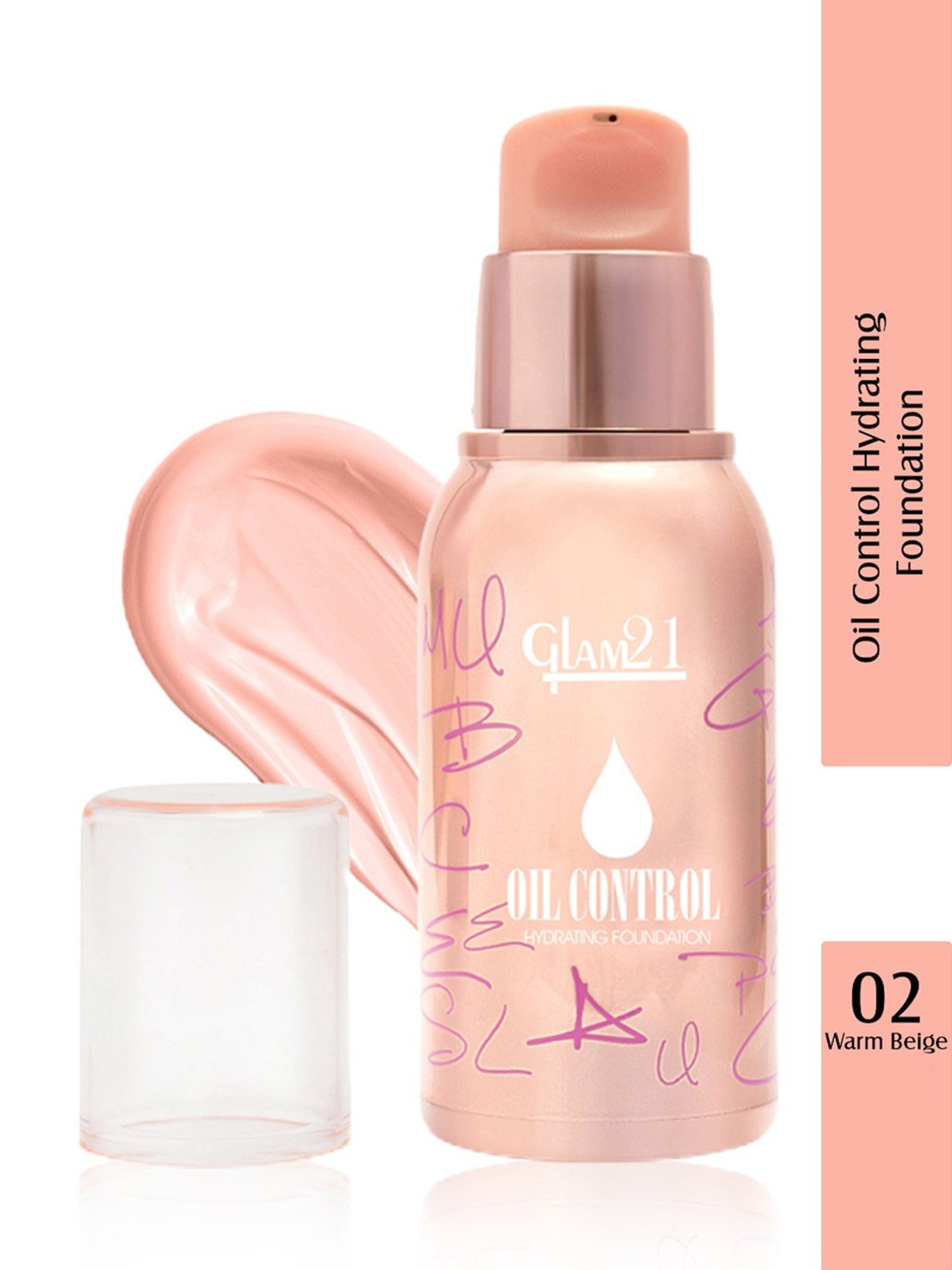 Glam21 Oil Control Hydrating Foundation 02 Warm Beige - 40 gm