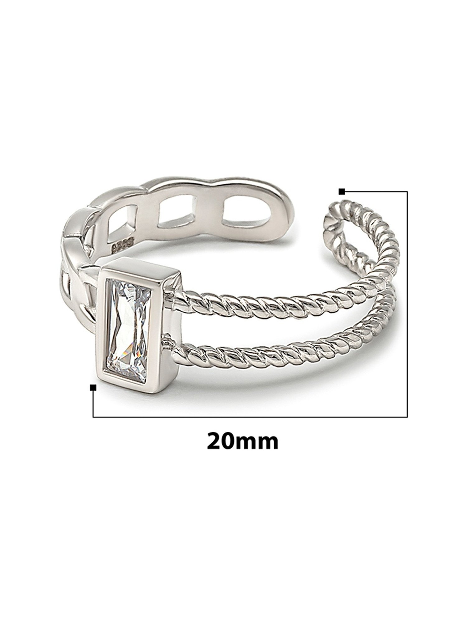 Silberry 92.5 Sterling Silver Eclipse Ring