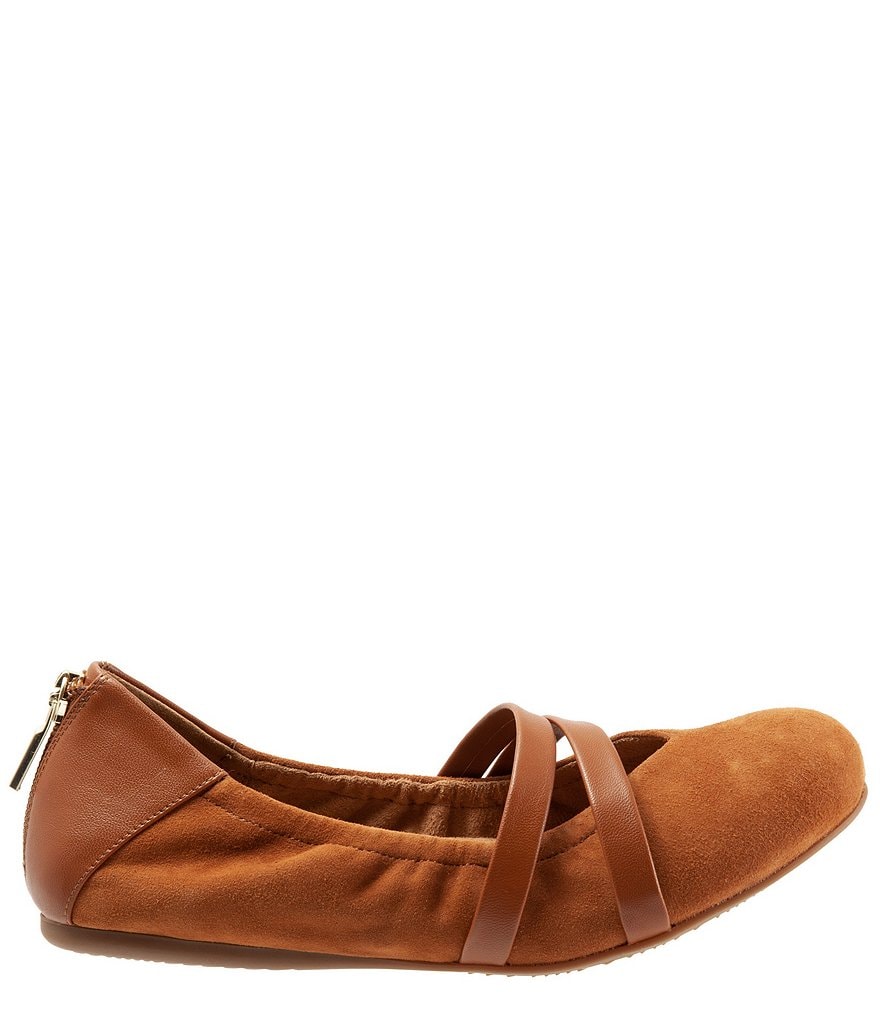 SoftWalk Sierra Suede Mary Jane Ballerina Slip Ons