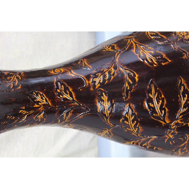 Uniquewise Traditional Brown Trumpet Shaped Floor Vase, 36 Tall