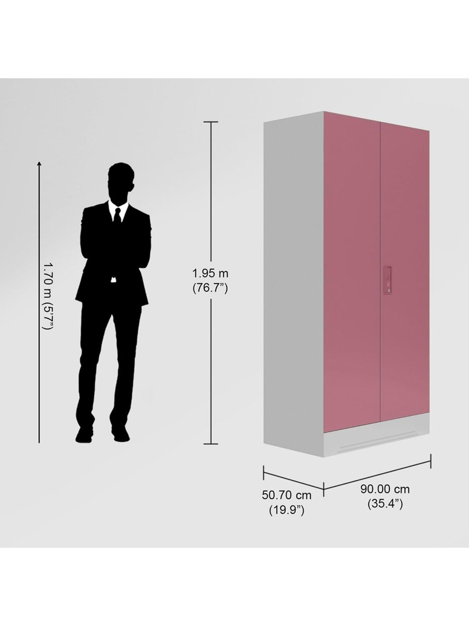 Godrej Interio Ewa Brown Engineered Wood 4 Door Wardrobe