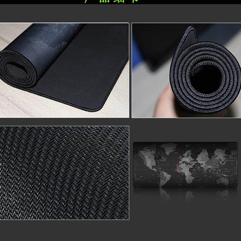 Extra Large Mouse Pad Old World Map Gaming Mousepad Anti-slip Natural Rubber Gaming Mouse Mat with Locking Edge