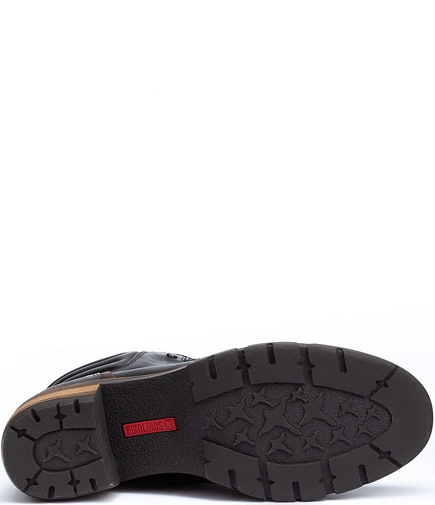 Pikolinos San Sebastian W1T Leather Lace-Up Block Heel Booties