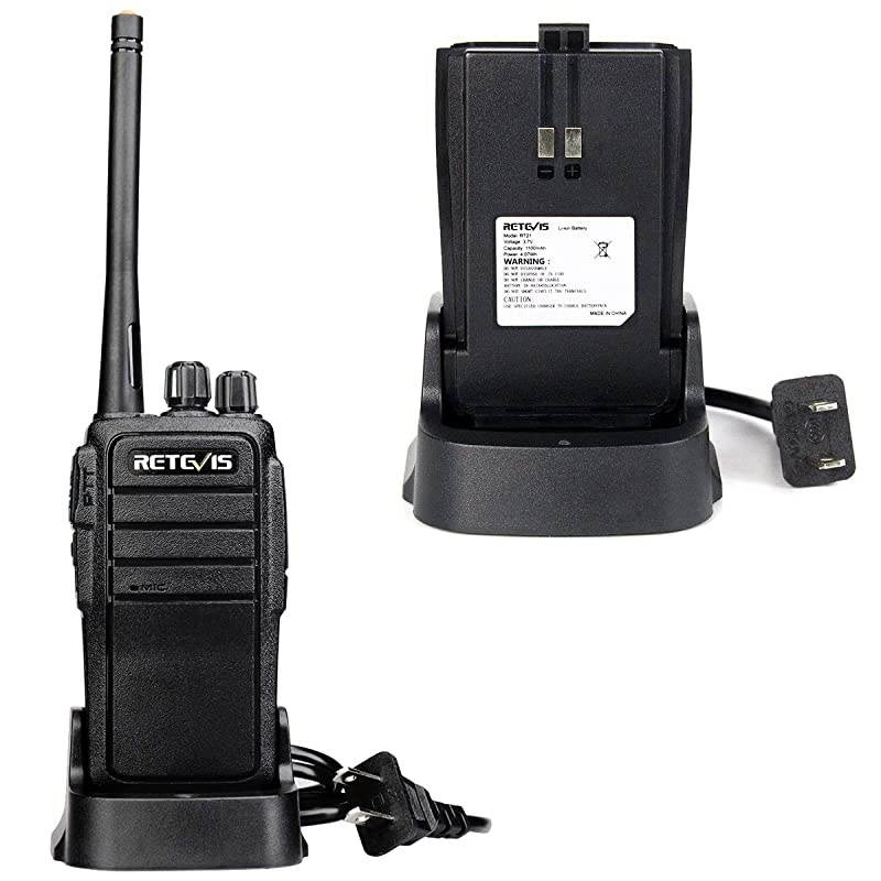 Case of 10, RT21 Two Way Radios Long Range Rechargeable, Heavy Duty Walkie Talkies for Adults, VOX Security Handfree 2 Way Radios with Earpiece, for Commercial Organization