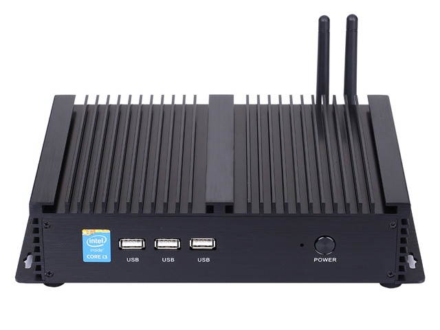 HUNSN Fanless Industrial PC, Mini Computer, Intel Core I5 7200U, Windows 10 Pro/Linux Ubuntu, IM03, AC WiFi/BT4.0/VGA/HDMI/LAN/2COM RS232/3USB2.0/4USB3.0,(16G RAM/128G SSD)