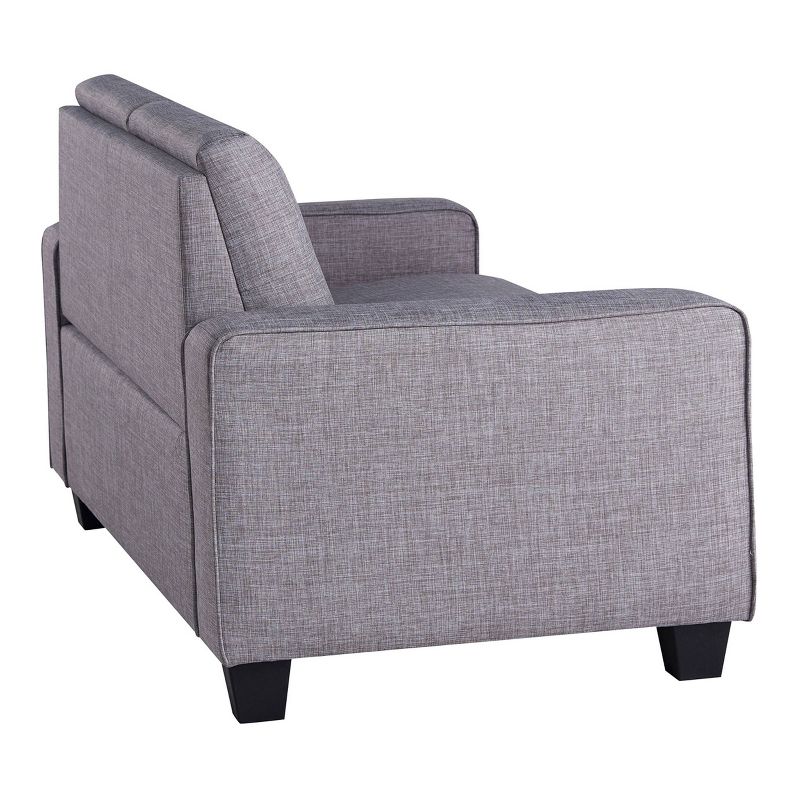 Druld Tufted Loveseat Tufted Leather Brown - Inspire Q