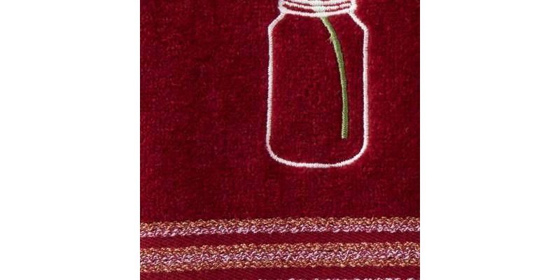 2pc Sunflower in Jar Hand Towel Set Burgundy - SKL Home