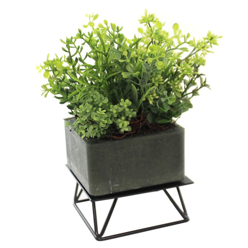 Habersham Candles 8.0" Herb Garden Geo W/Stand Flameless Fragrance  -  Flameless Candles