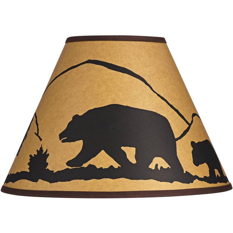 Springcrest Mountain Scene Brown Paper Medium Empire Lamp Shade 6" Top x 14" Bottom x 10" Slant x 10.75" High (Spider) Replacement