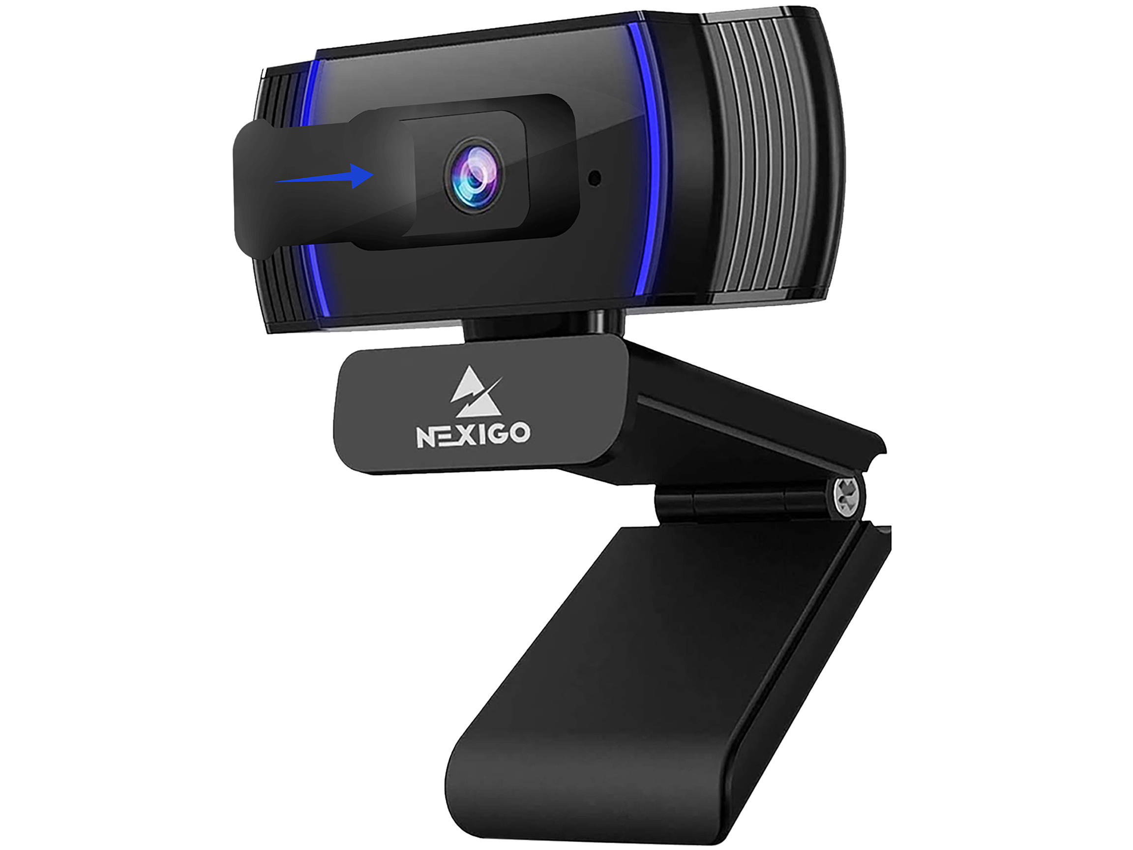NexiGo AutoFocus 1080p Webcam with Stereo Microphone, Privacy Cover and Software Control, N930AF FHD USB Web Camera, Compatible with Zoom/Skype/Teams/Webex, PC Mac Desktop
