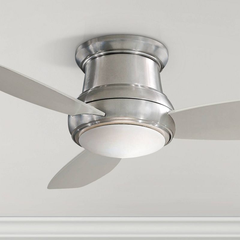 Minka Aire 44" Concept II Brushed Steel Flushmount LED Ceiling Fan