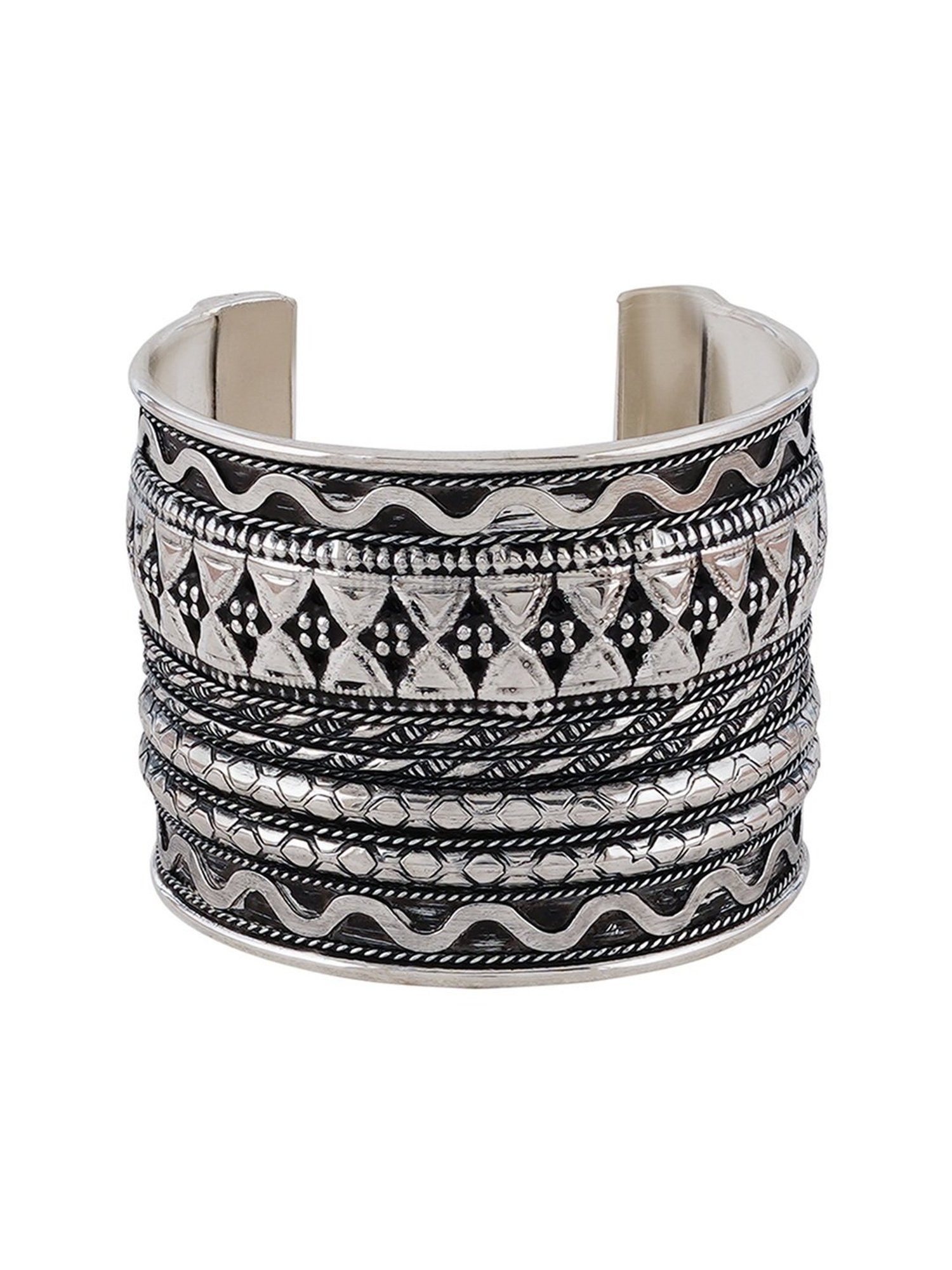 Teejh Sadhana Black Cuffs Bracelet for Women