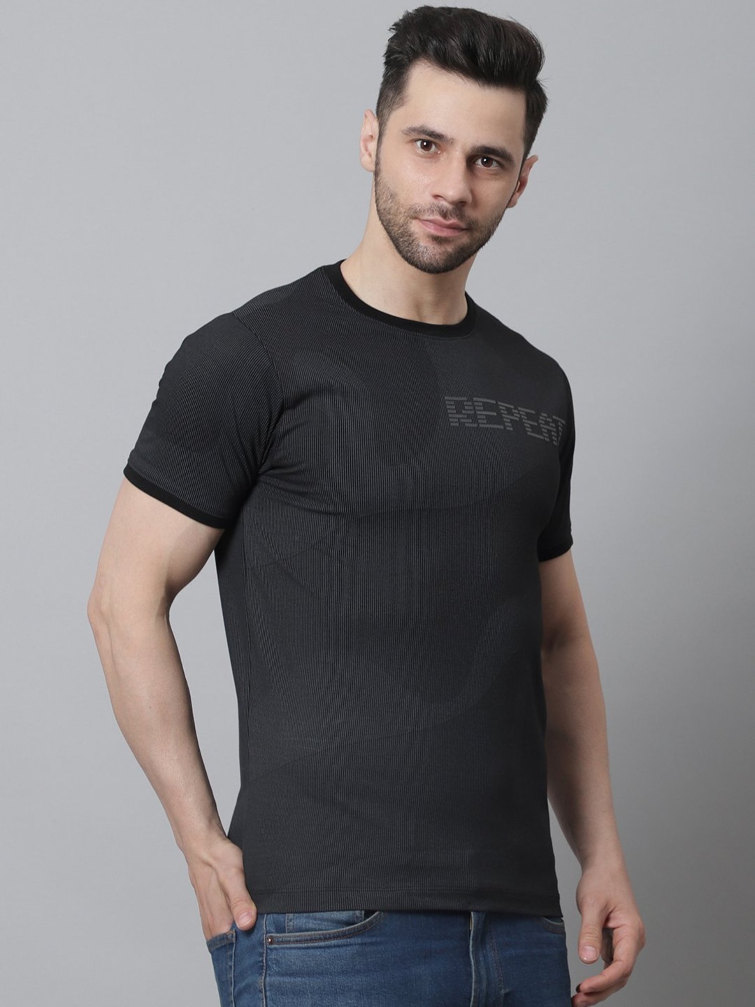 Venitian- Forbidden Clothing Black Slim Fit Printed T-Shirt