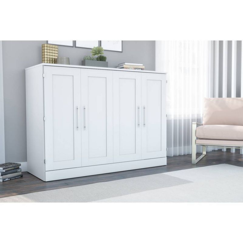 Full Cabinet Bed with Mattress White - Bestar