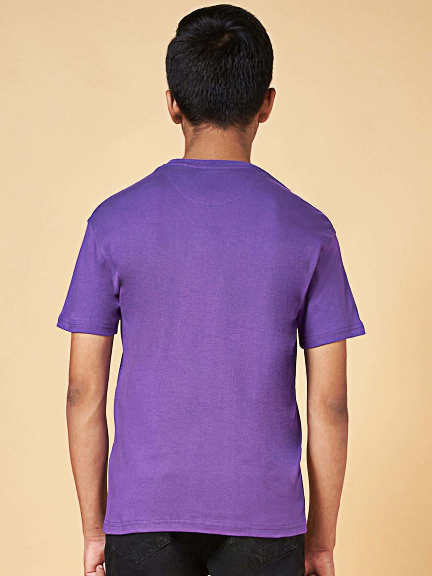 Coolsters by Pantaloons Boys Purple Cotton Printed T-Shirt