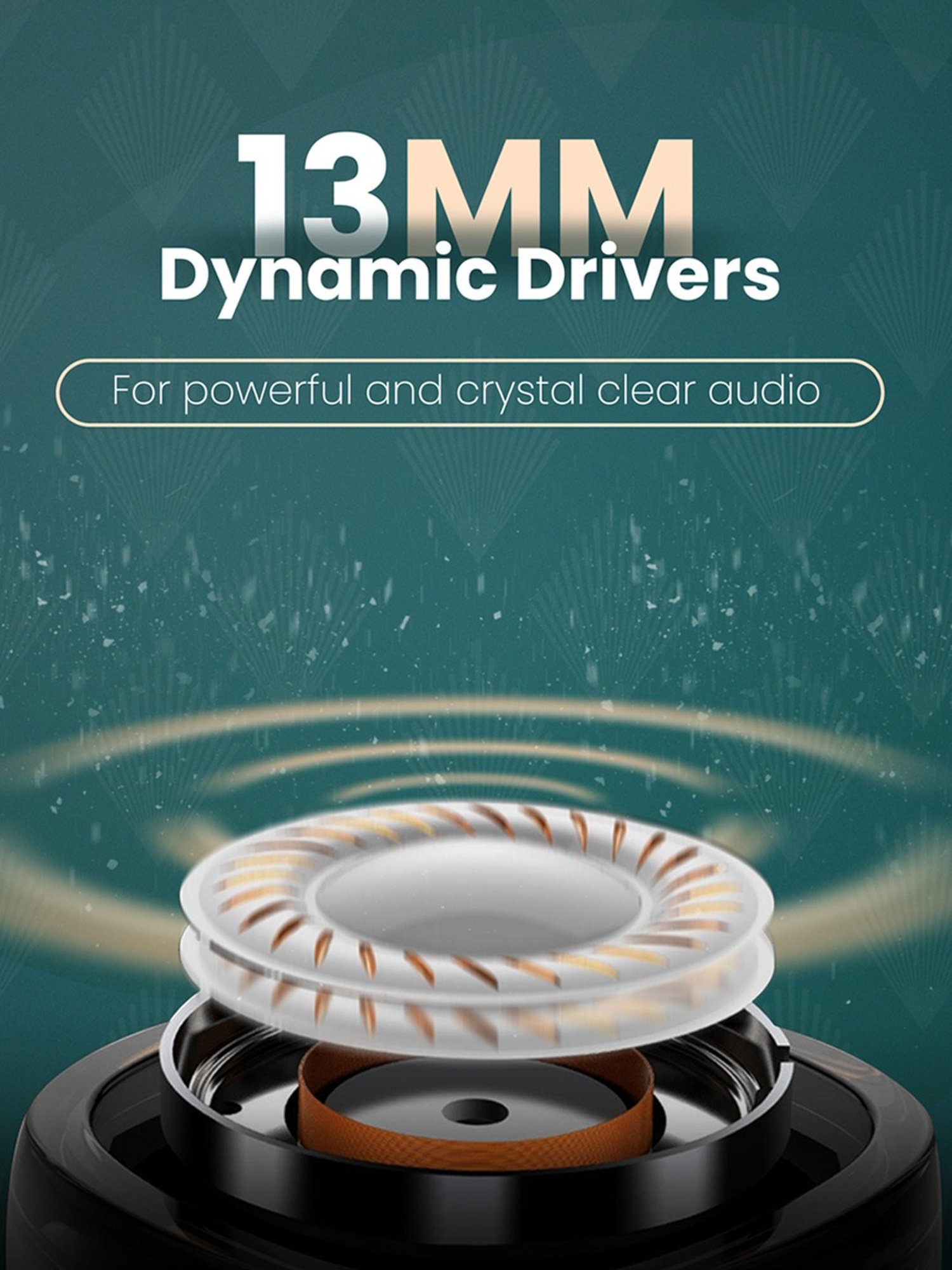 Hammer Airflow Plus TWS Earbuds with Smart Touch Control (Emerald Green)