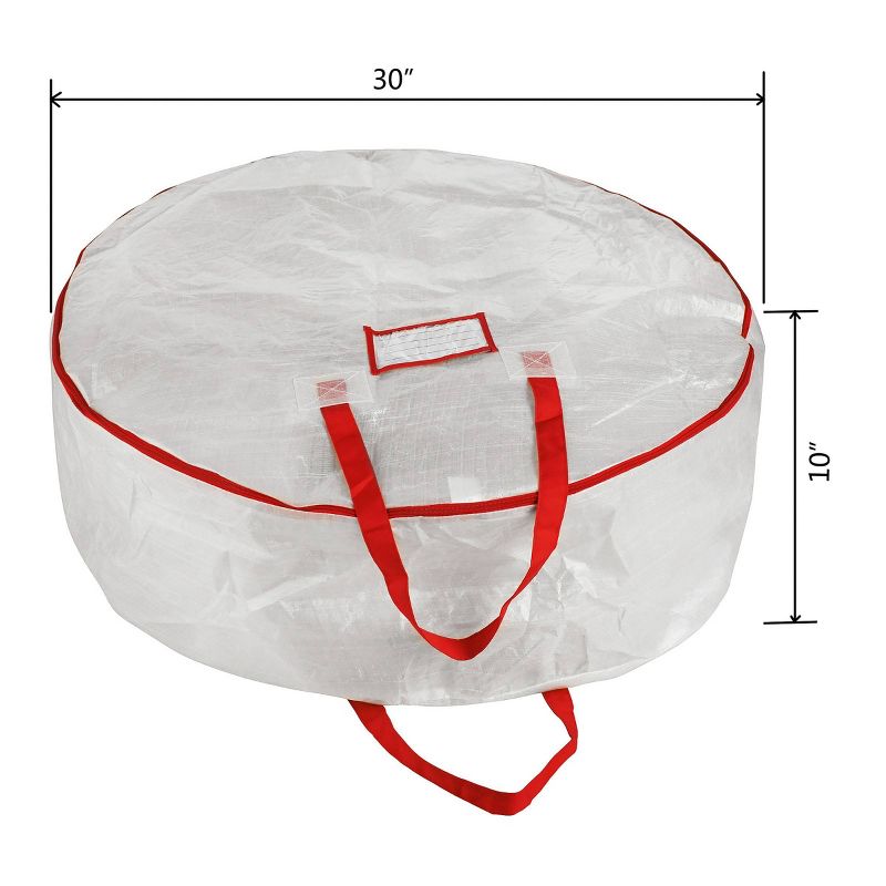 Elf Stor 30" Deluxe Holiday Christmas Wreath Storage White