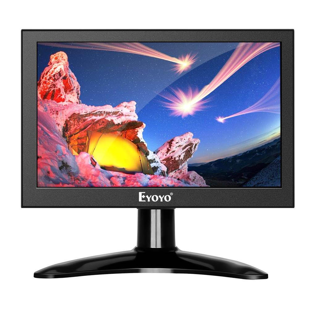 Eyoyo 7 inch Small HDMI LCD Monitor, Portable 1280x800 16:10 IPS Screen Support HDMI/VGA/AV/BNC Inputs
