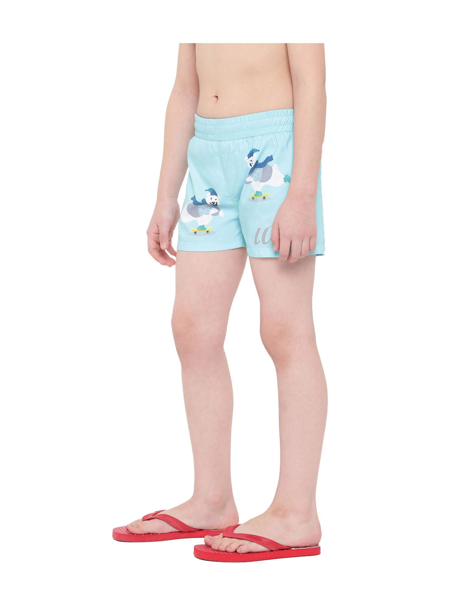IO Kids Blue Printed Shorts