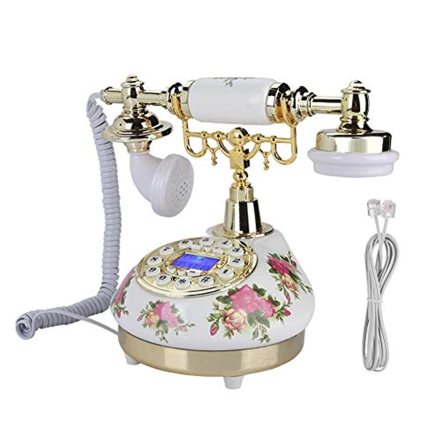 antique telephone, fixed digital vintage telephone classic european retro landline telephone ringtone adjustable with incoming