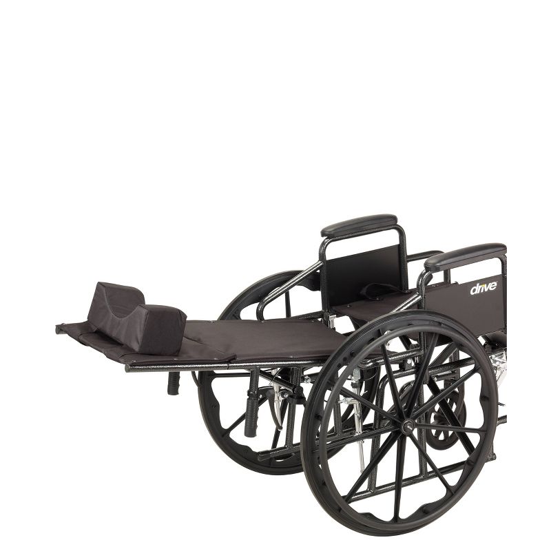 Drive Medical Silver Sport Reclining Wheelchair with Elevating Leg Rests, Detachable Desk Arms, 18" Seat