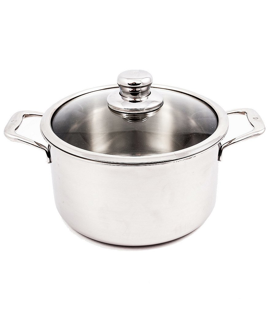 Swiss Diamond Premium Clad Stainless Steel 6.3-Quart Covered Dutch Oven