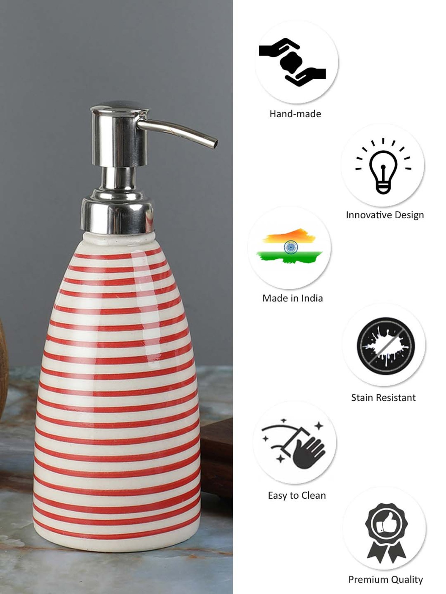 VarEesha Aztec Multicolor Ceramic Bath Accessories - Set of 2